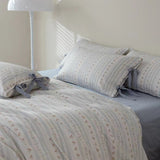 Soft Blue Ribbon Bedding Bundle / Small Fitted