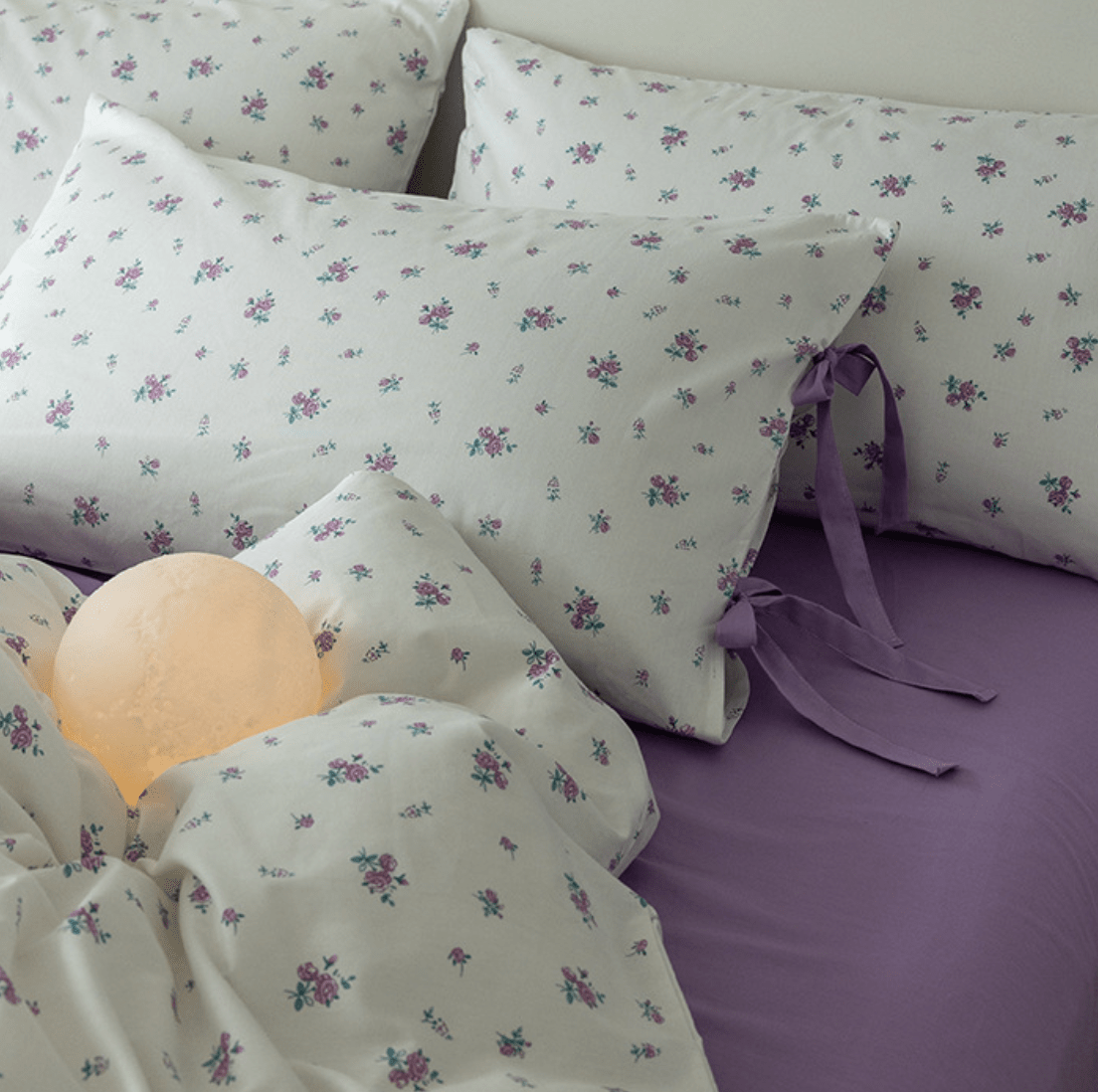  - Ever Lasting - Soft Cottage Blue Ribbon Bedding Set / Blue - Bedding Set - Ever Lasting