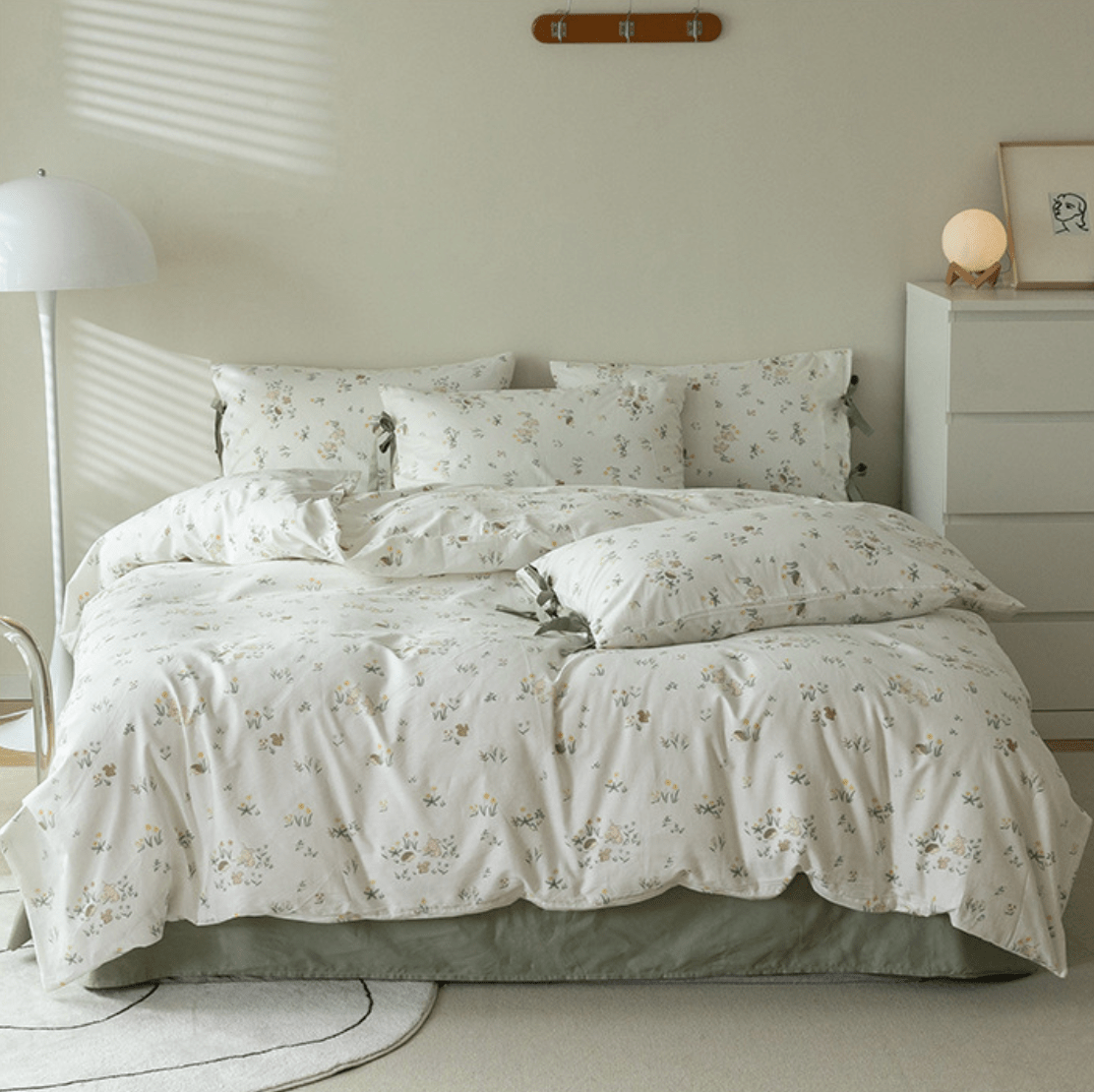  - Ever Lasting - Soft Cottage Blue Ribbon Bedding Set / Blue - Bedding Set - Ever Lasting