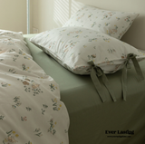 Soft Cottage Ribbon Bedding Set / Green