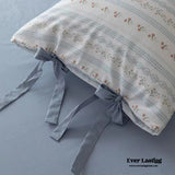 Soft Blue Ribbon Bedding Set /