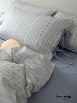 Soft Cottage Ribbon Bedding Set / Rust Pink