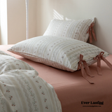 Soft Cottage Ribbon Bedding Set / Rust Pink