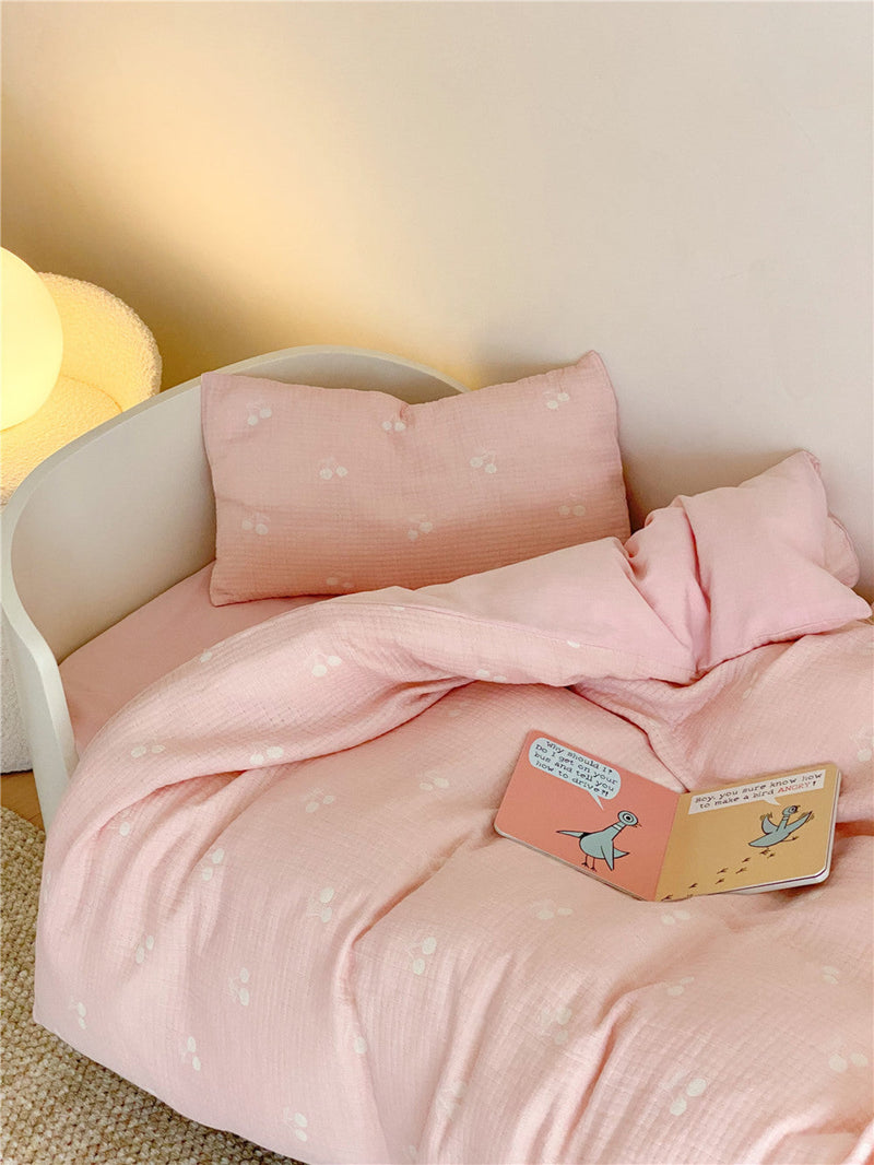 Soft Cotton Bedding Set / Pink Peach X-Small Fit