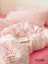 Soft Jacquard Bedding Set / Pastel Blue