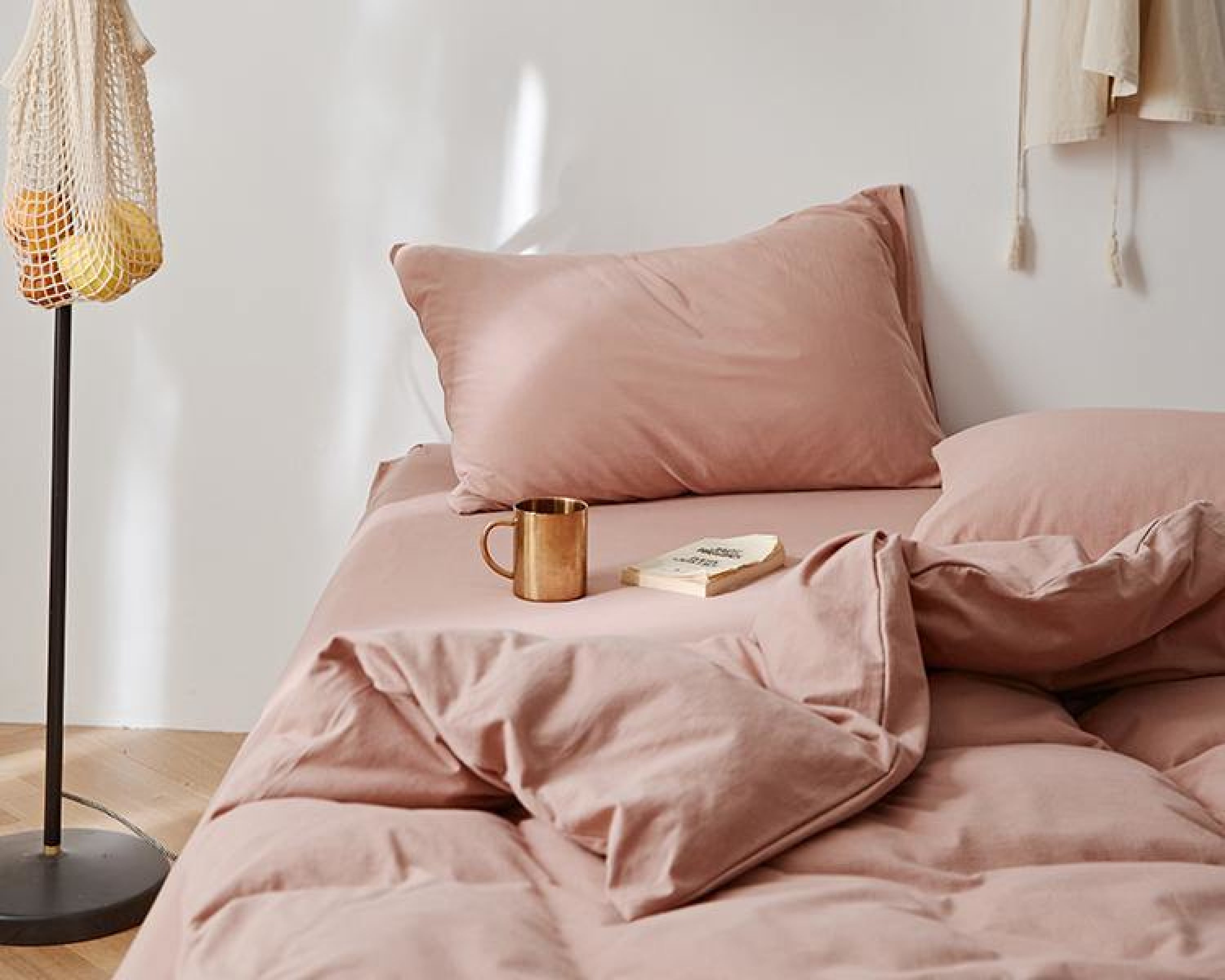 Dusty pink outlet pillow case