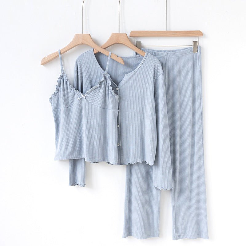 -Ever Lasting - Stardust Long-Sleeve Top Pajama Set / Beige -Pajamas -Ever Lasting