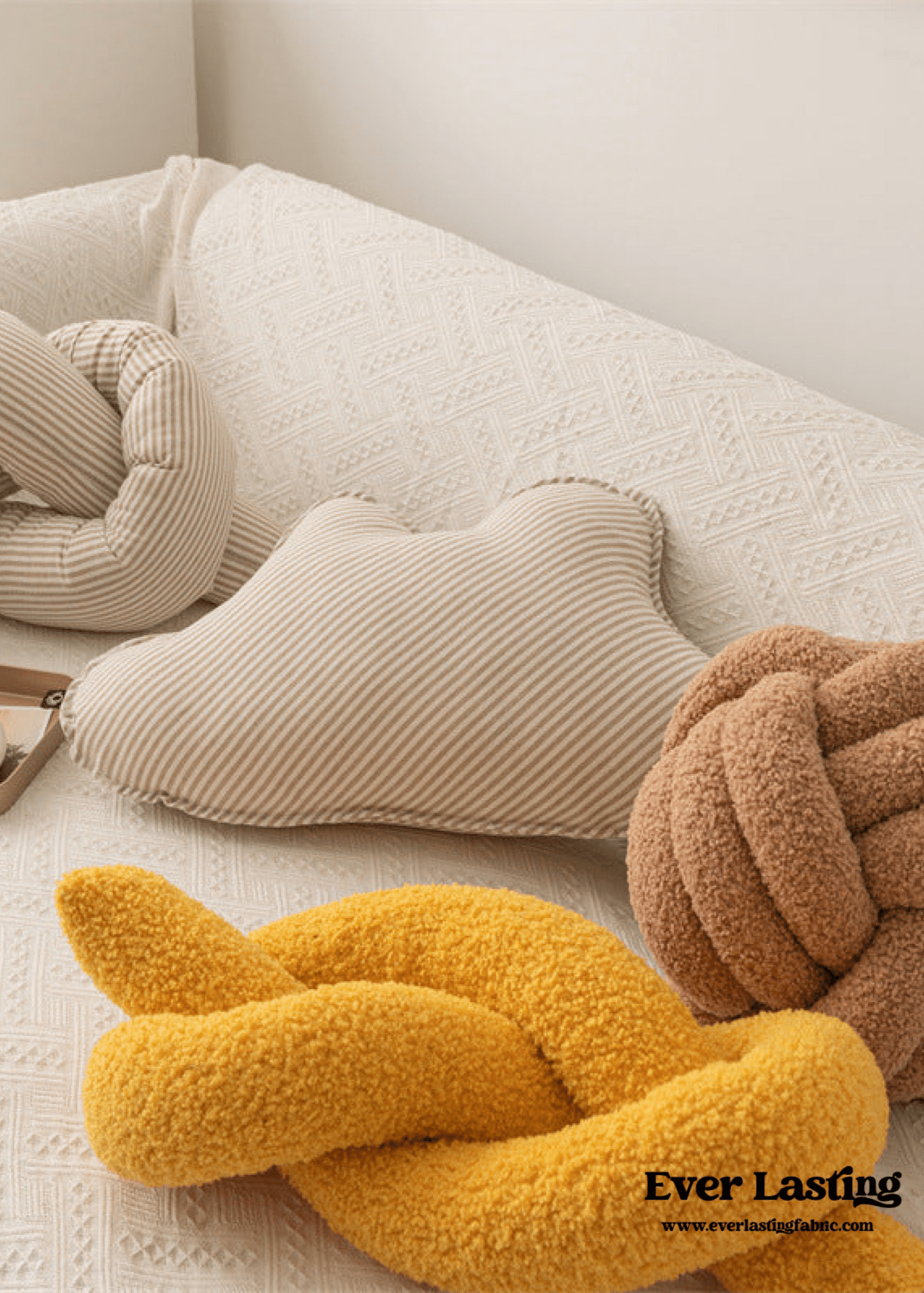 Starry Night Beige Stripe Pillow Set / Cloud - Ever Lasting