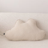 Starry Night Beige Stripe Pillow Set / Moon Cloud