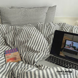 Stripe Bedding Set / Gray