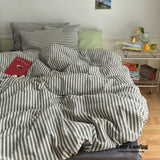 Stripe Bedding Set / Gray
