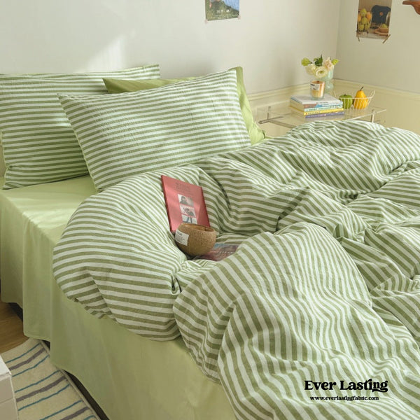 Stripe Bedding Set / Green