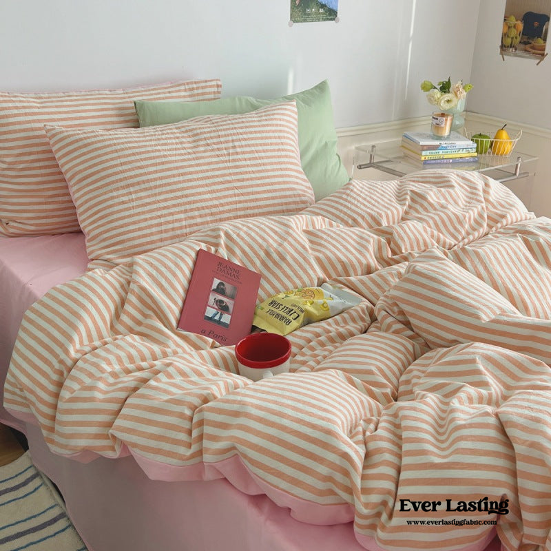 Stripe Bedding Set / Orange