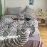 Stripe Bedding Set / Orange Purple Small Flat