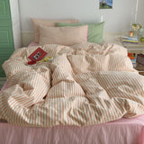 Stripe Bedding Set / Orange Small Flat