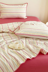 Stripe Breathable Blanket Set / Yellow