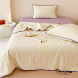 Stripe Breathable Blanket Set / Yellow Blankets