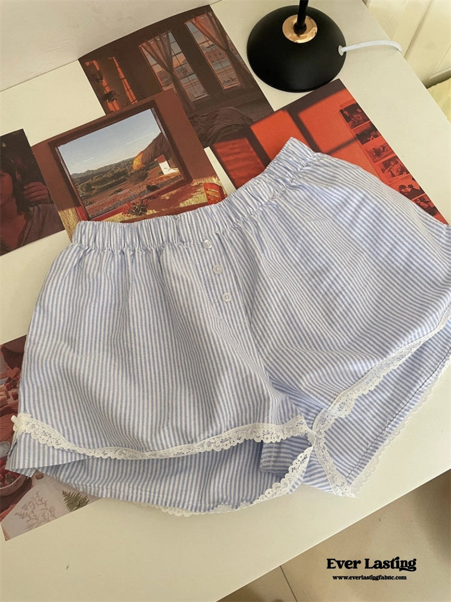 Ribbon Stripe Lace Shorts | Boxer Shorts For Women | Ever Lasting