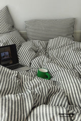 Stripe Bedding Set / Gray