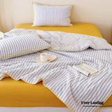 Stripe Breathable Blanket Set / Yellow Blankets