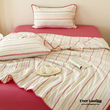 Striped Breathable Blanket Set / Yellow