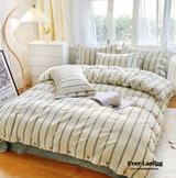 Striped Buttoned Bedding Bundle