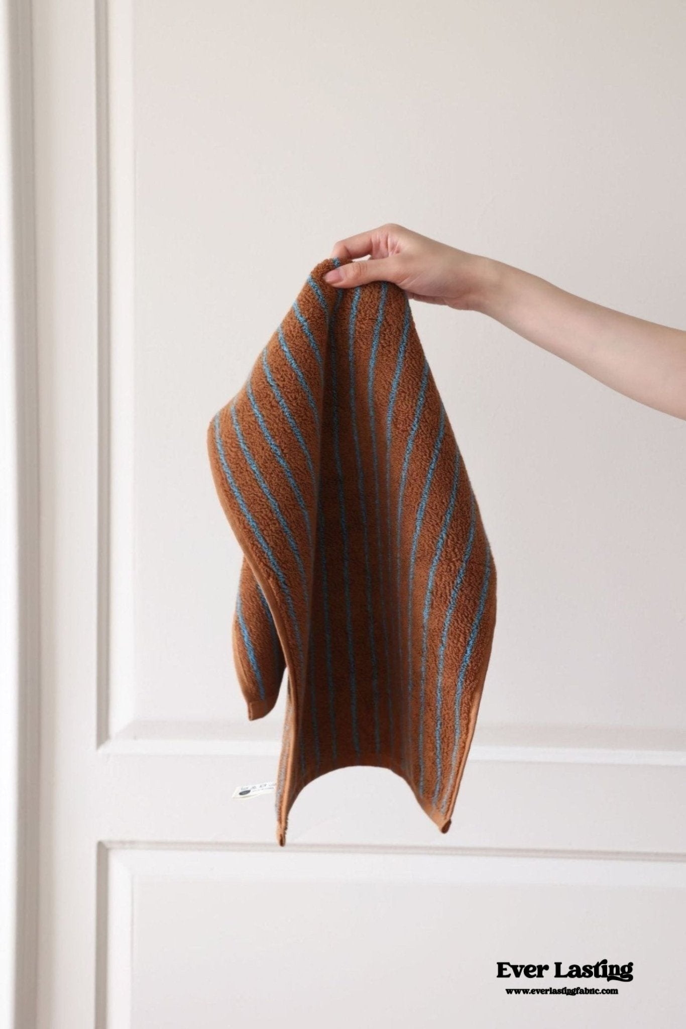 Striped Cotton Towel / Brown - Ever Lasting