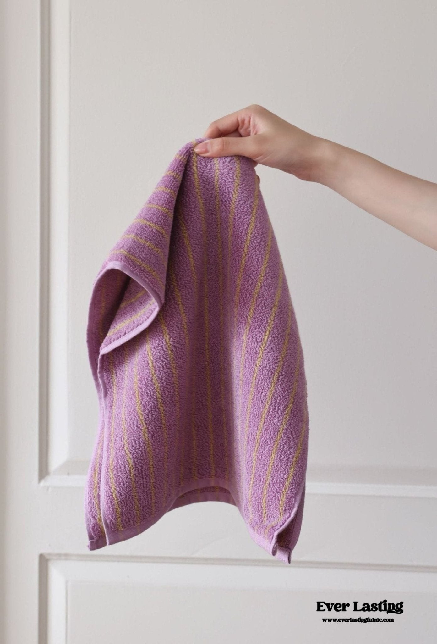 Striped Cotton Towel / Pink - Ever Lasting