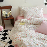 Sweet Floral Bedding Bundle Pink / Small Fitted