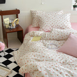 Sweet Floral Bedding Set Pink / Small Fitted