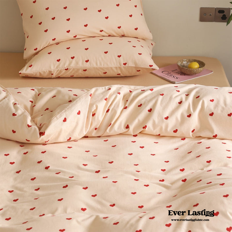Sweet Heart Bedding Set / Pink