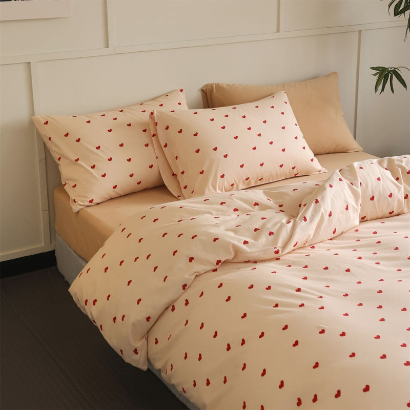Sweet Heart Bedding Set / Pink Small Flat