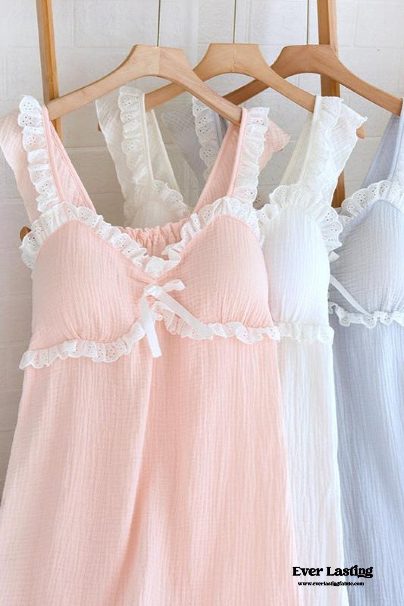 Sweet Ruffle Shorts Pajama Set / White - Ever Lasting