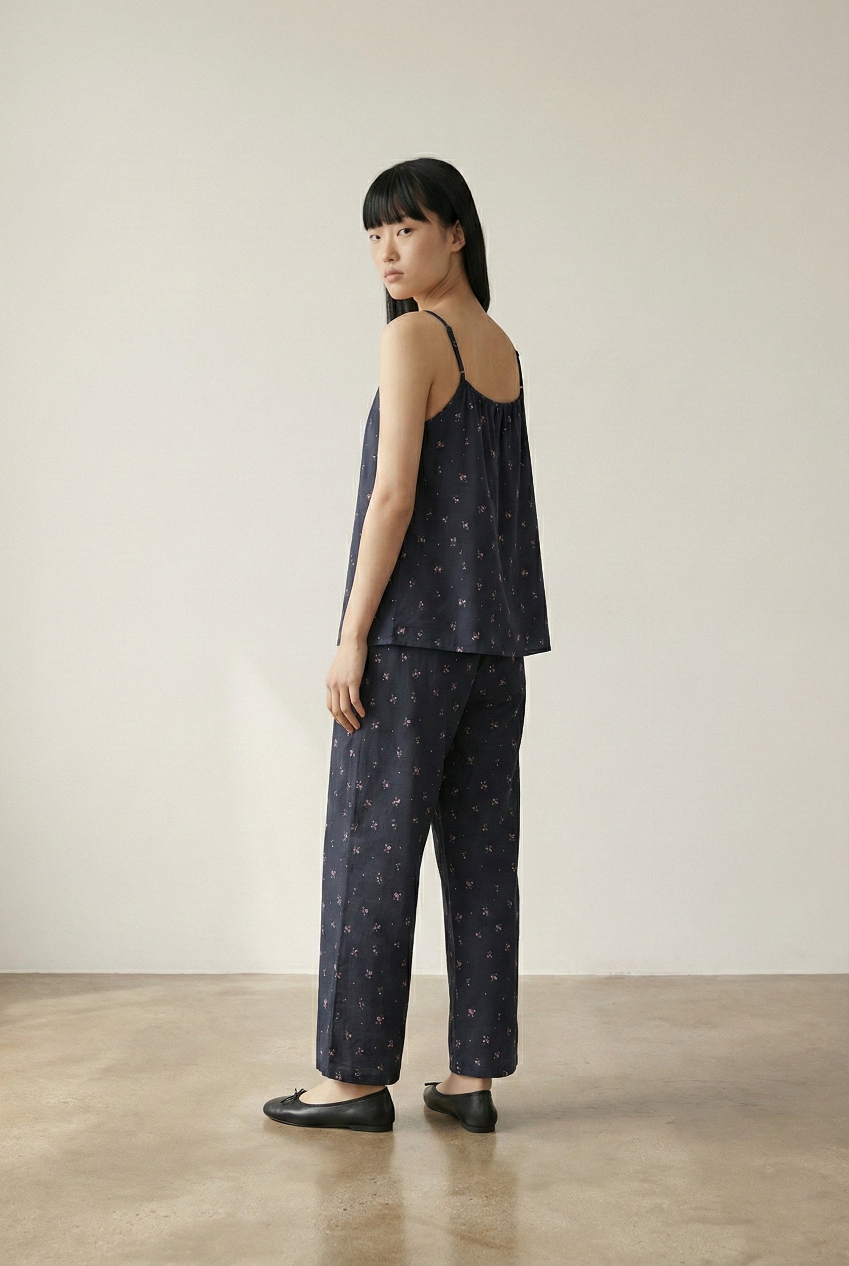  - Ever Lasting - Sylvie Cotton Camisole Floral Pajama Set / Pink - Pajamas - Ever Lasting