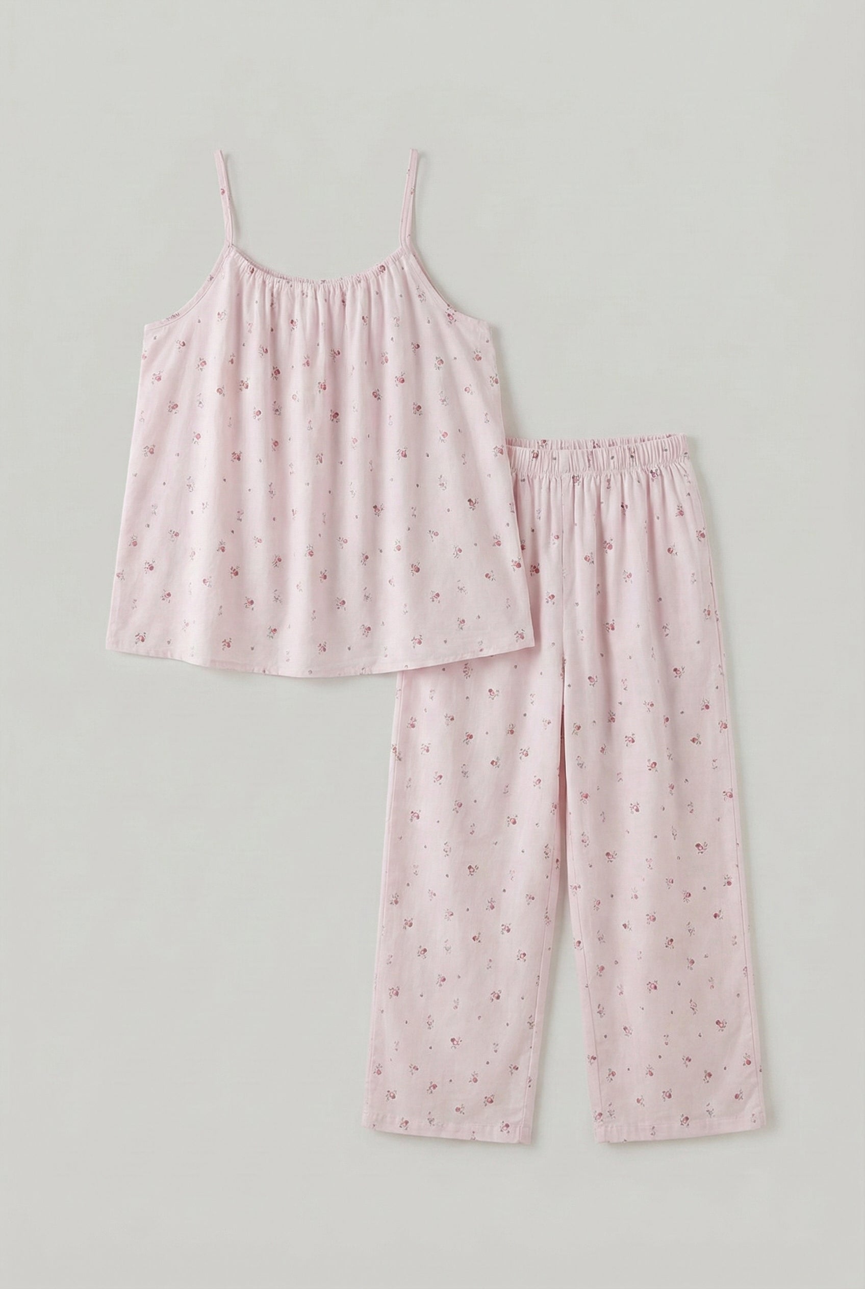  - Ever Lasting - Sylvie Cotton Camisole Floral Pajama Set / Pink - Pajamas - Ever Lasting