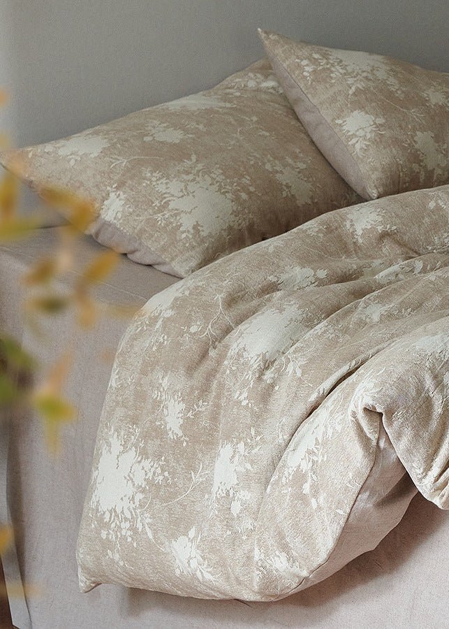  - Ever Lasting - Talia Jacquard Bedding Set / Beige - Bedding Set - Ever Lasting