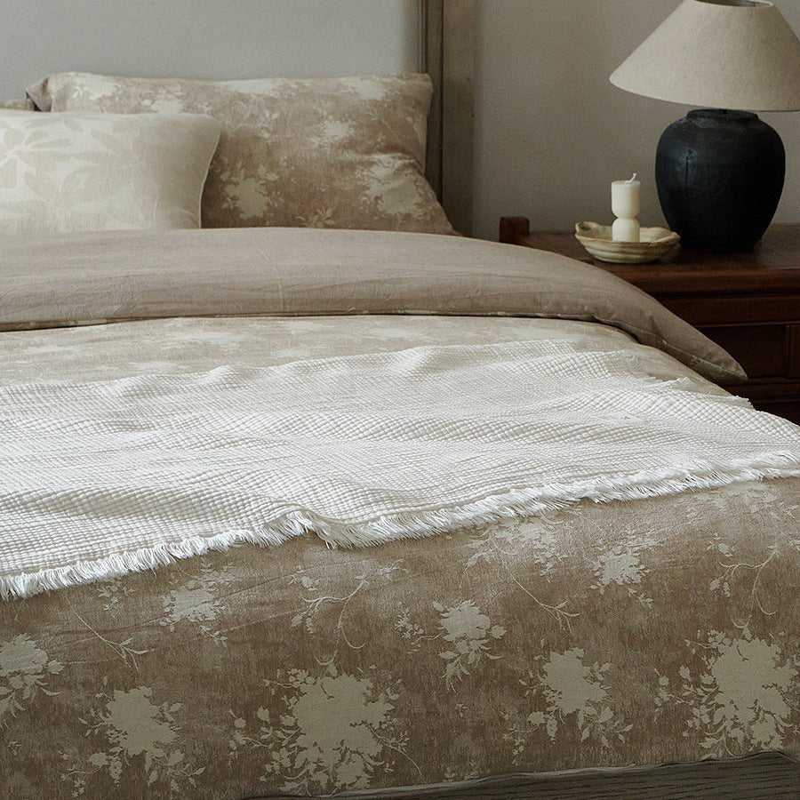  - Ever Lasting - Talia Jacquard Bedding Set / Beige - Bedding Set - Ever Lasting