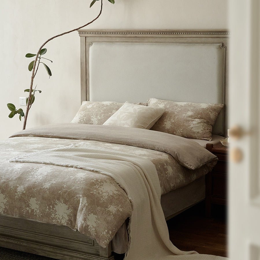  - Ever Lasting - Talia Jacquard Bedding Set / Beige - Bedding Set - Ever Lasting