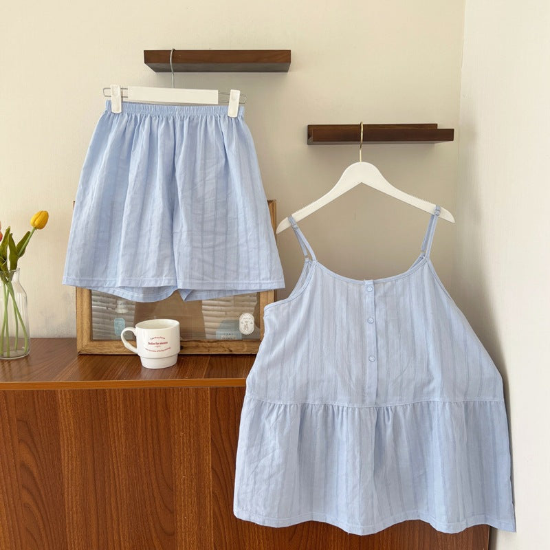 Tank Shorts Pajama Set (4 Colors) Blue / Small/Medium Pajamas