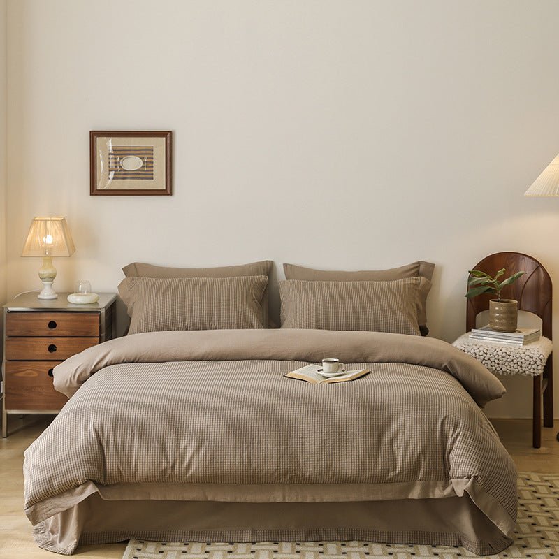 -Ever Lasting - Tatum Gingham Bedding Set / Yellow -Bedding Set -Ever Lasting