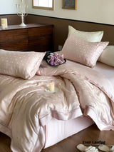 Tencel Sweet Hearts Textured Bedding Set / Pink