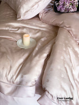 Tencel Sweet Hearts Textured Bedding Set / White