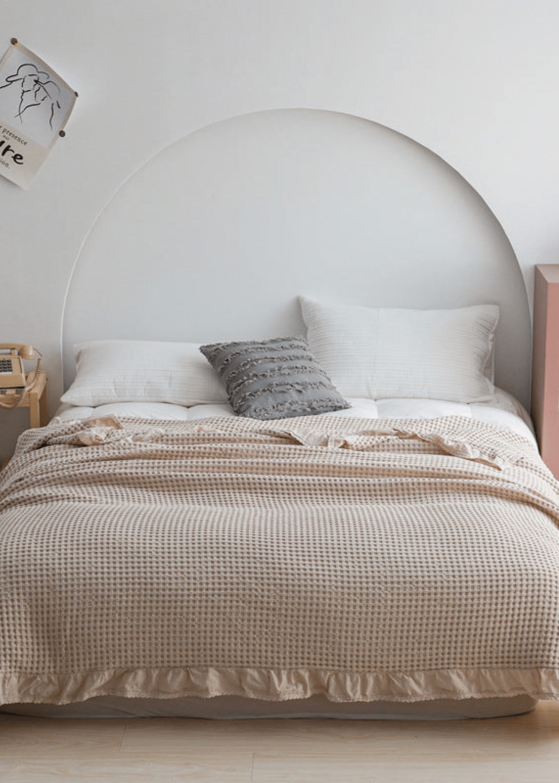  - Ever Lasting - Textured Ruffle Cotton Blanket / Blue - Blankets - Ever Lasting