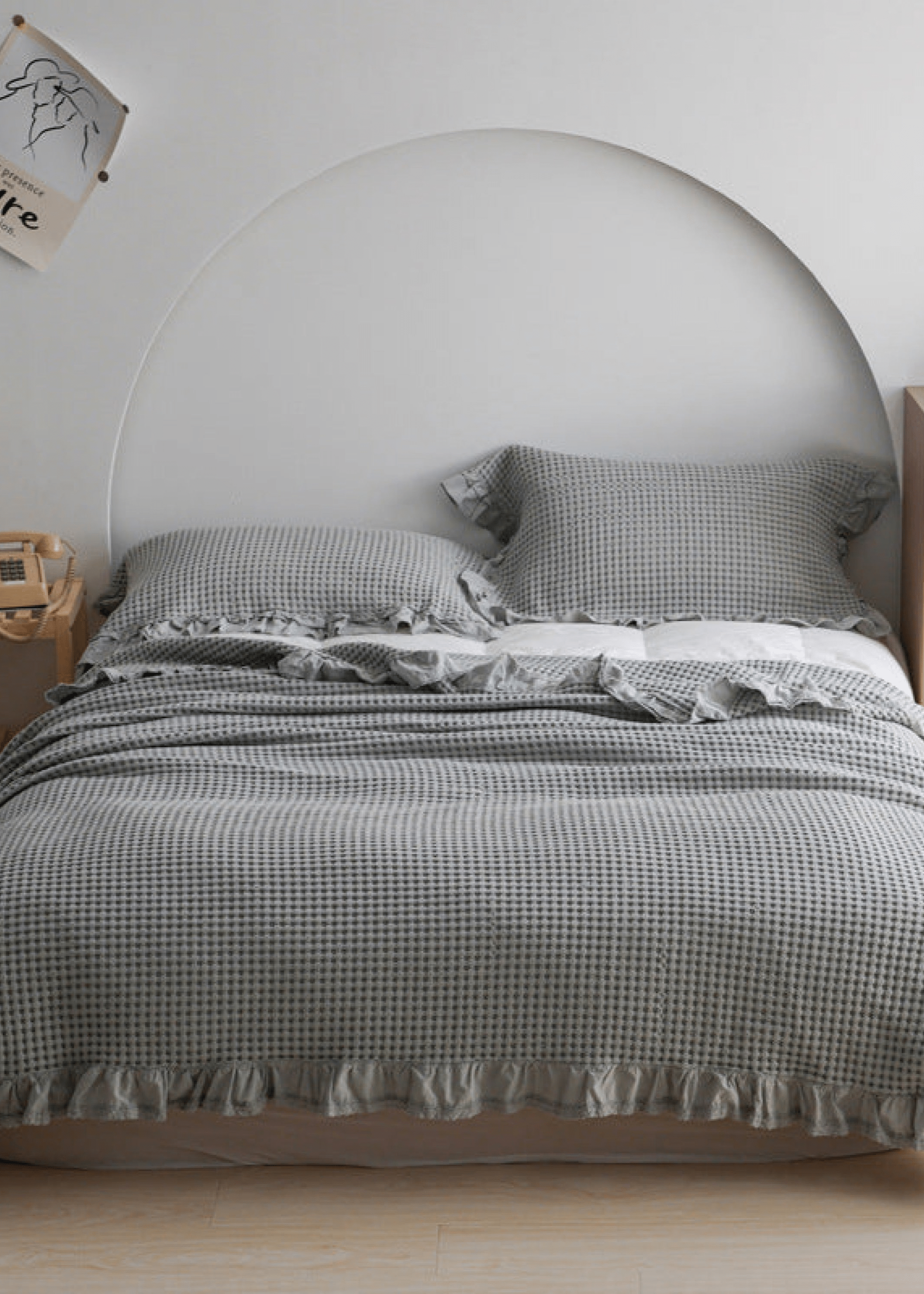  - Ever Lasting - Textured Ruffle Cotton Blanket / Blue - Blankets - Ever Lasting