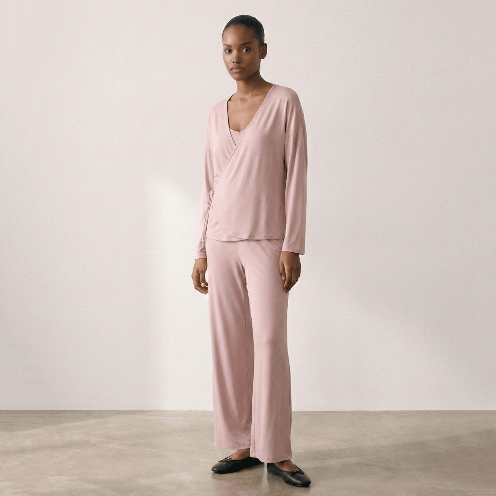  - Ever Lasting - Thalia V Neck Modal Pajama Set / Blue - Pajamas - Ever Lasting