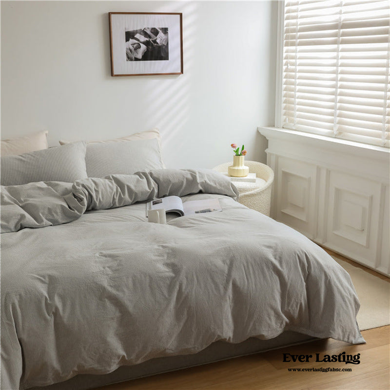 Thin Stripe Bedding Set / Blue