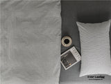 Thin Stripe Bedding Set / Blue Small Flat