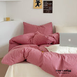 Thin Stripe Bedding Set / Red