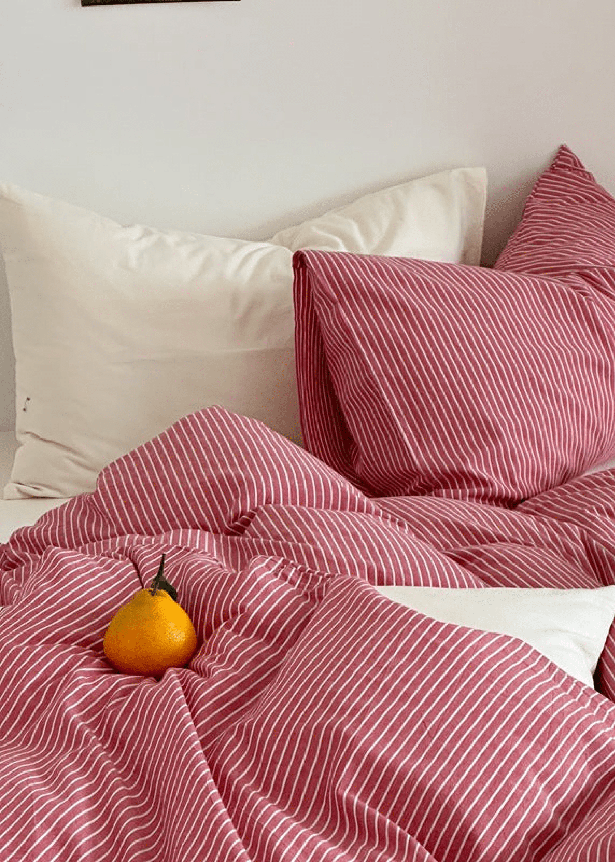  - Ever Lasting - Thin Striped Bedding Set / Red - Bedding Set - Ever Lasting
