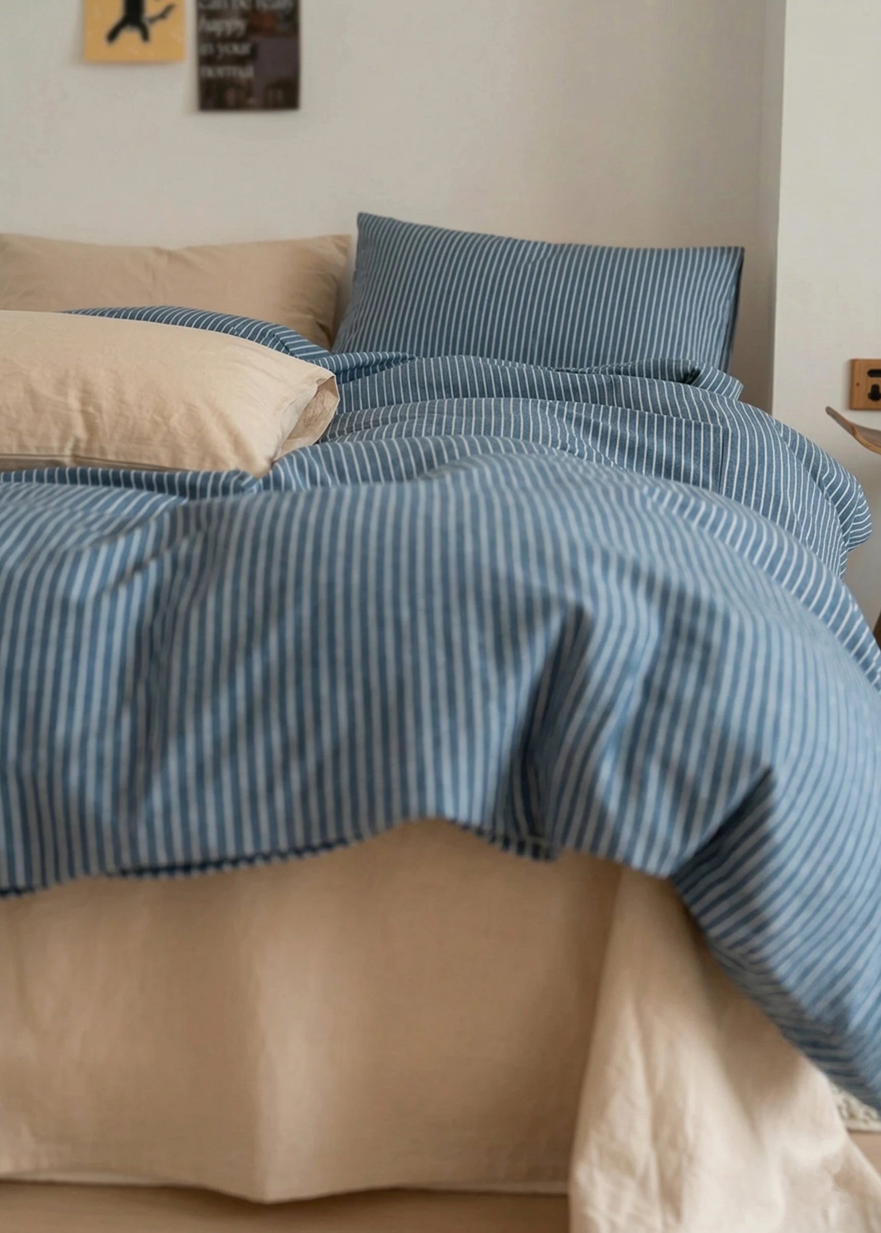  - Ever Lasting - Thin Striped Duvet Cover / Blue - Duvet Cover - Ever Lasting